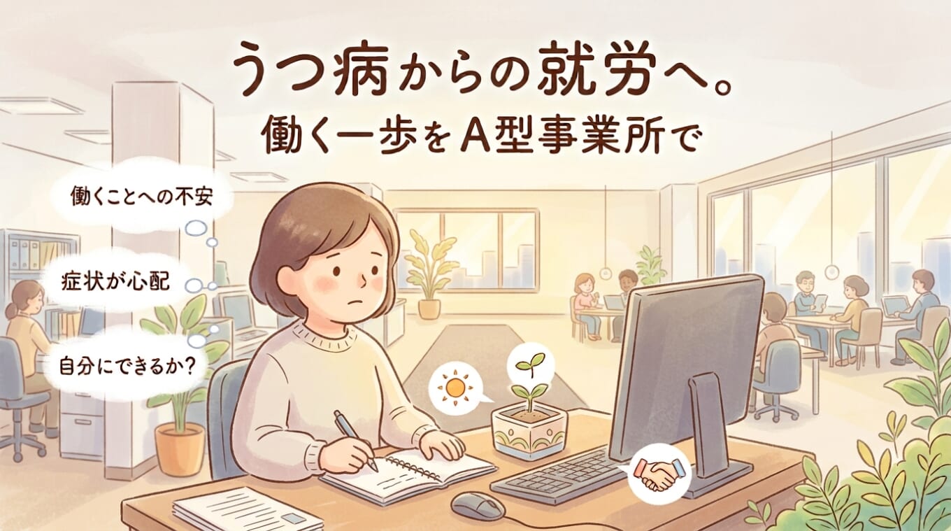 うつ病からの就労へ。働く一歩をA型事業所で